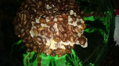 I put the fire out quickly, but those beans were burning.