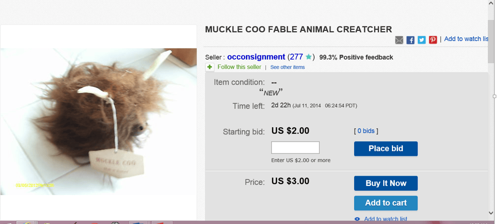 "Made in Scotland. He has horns. He has legs. 5 inches high.” So there’s that.