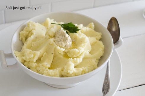 mashed potatoes